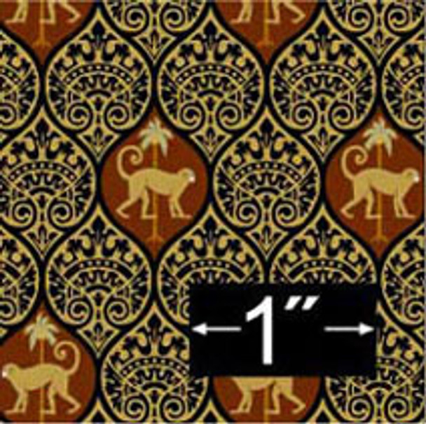 BRODNAX PRINTS - 1 Inch Scale Dollhouse Miniature - Wallpaper: Monkeys - PACK OF 3 SHEETS (BP1AN101)