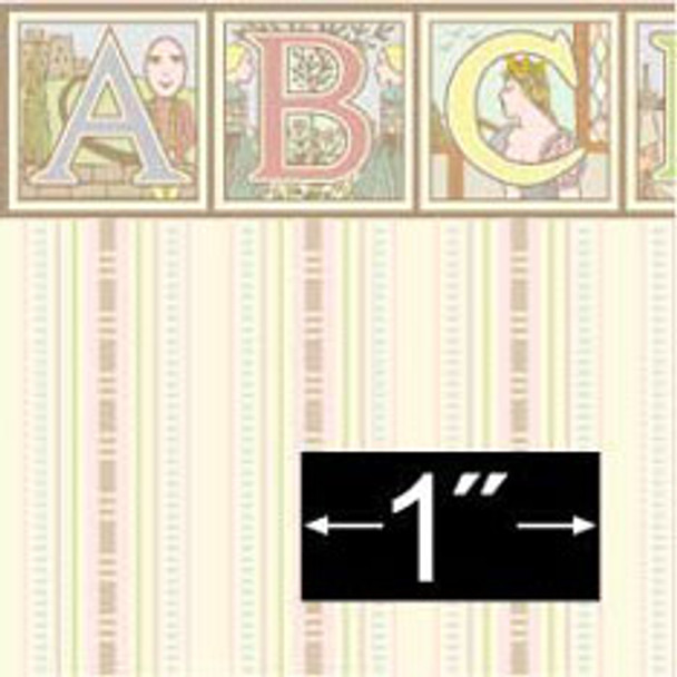 BRODNAX PRINTS - 1 Inch Scale Dollhouse Miniature - Wallpaper: Mother Goose - PACK OF 3 SHEETS (BP1ED105)