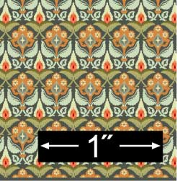 BRODNAX PRINTS - Half Scale (1/2" Scale) Dollhouse Miniature - Wallpaper: Tapestry - PACK OF 3 SHEETS (BPHAC106)