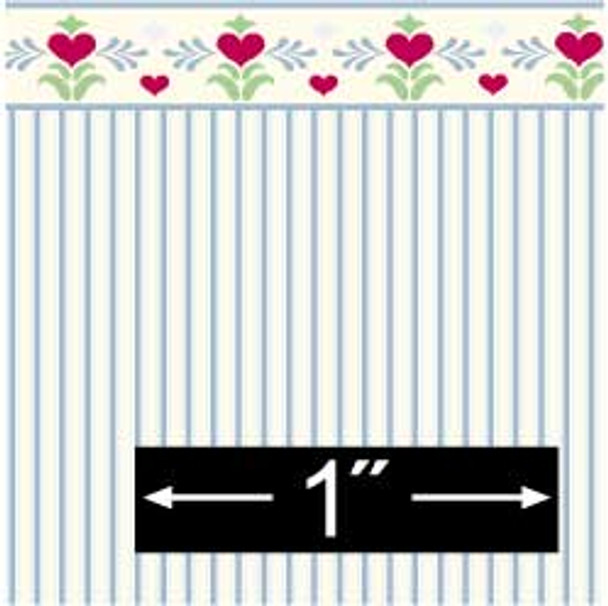 BRODNAX PRINTS - Half Scale (1/2" Scale) Dollhouse Miniature - Wallpaper: Grandmas House - PACK OF 3 SHEETS (BPHAM109B)