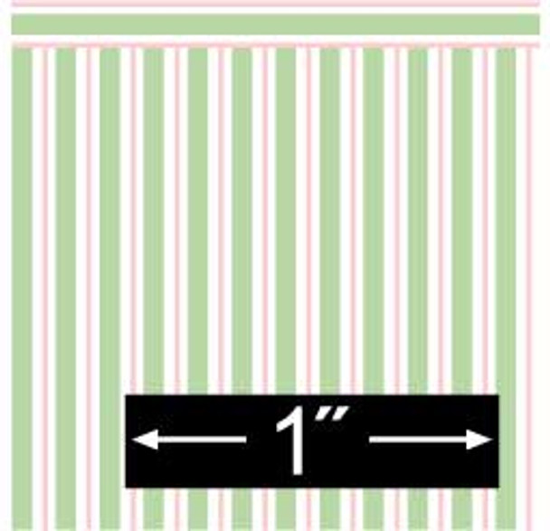 BRODNAX PRINTS - Half Scale (1/2" Scale) Dollhouse Miniature - Wallpaper: Coventry Green - PACK OF 3 SHEETS (BPHGE100G)