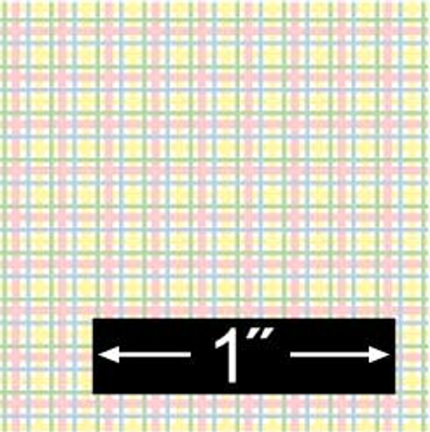 BRODNAX PRINTS - Half Scale (1/2" Scale) Dollhouse Miniature - Wallpaper: Plaid - PACK OF 3 SHEETS (BPHGE104)