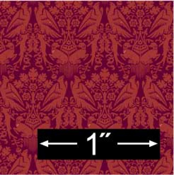 BRODNAX PRINTS - Half Scale (1/2" Scale) Dollhouse Miniature - Wallpaper: Peregrine - PACK OF 3 SHEETS (BPHVT304)