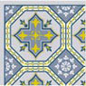 BRODNAX PRINTS - 1" Scale Rug: Josephine Blue Dollhouse Miniature (RG111)
