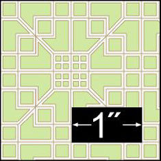 BRODNAX PRINTS - 1" Scale Rug: Pagoda Dollhouse Miniature (RG140)