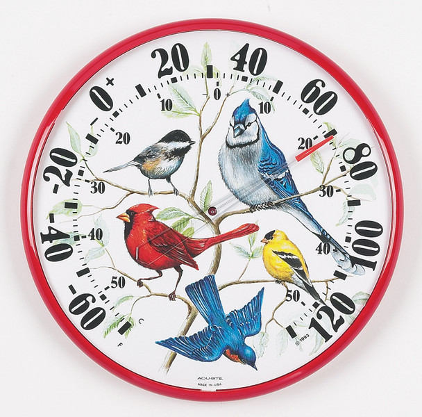 ACCURITE - Designer Edition 12 1/2 in. Indoor - Outdoor Songbirds Thermometer (ACCURITE01581) 072397015813