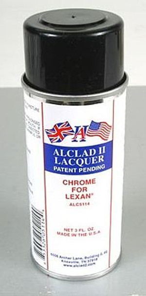 ALCLAD - 5114 Chrome for Lexan Lacquer Spray Paint, 3oz 853328051144