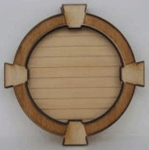 ALESSIO - 1" Scale Gable Vent Window Plain Trim Dollhouse Miniature (2160)