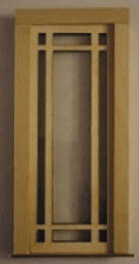 ALESSIO - 1" Scale Prairie Single Full Glass Door Dollhouse Miniature (2323)