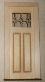 ALESSIO - 1" Scale Door - Small Diamond Dollhouse Miniature (2326)