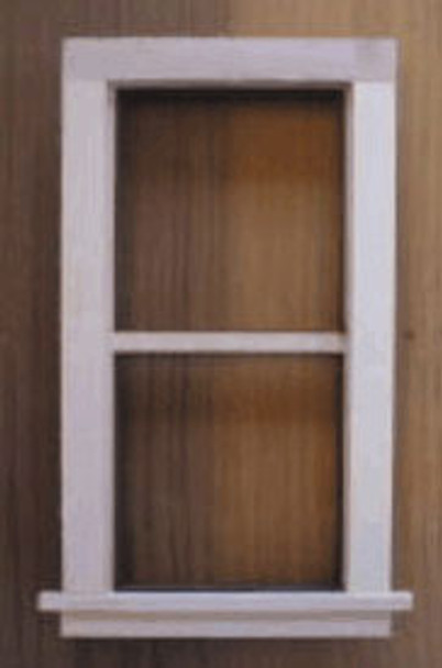 ALESSIO - 1" Scale 1 Over 1 Single Window Dollhouse Miniature (411)