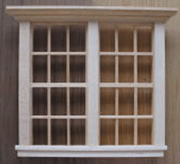 ALESSIO - 1" Scale Classical Double 6 Over 6 Window Dollhouse Miniature (435) ALESSIO - 1" Scale Classical Double 6 Over 6 Window Dollhouse Miniature (435)