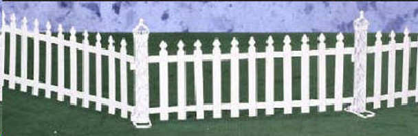AZTEC - 1 Inch Scale Dollhouse Miniature - 6 Piece White Wire White Picket Fence (AZEIWF289) 717425602893