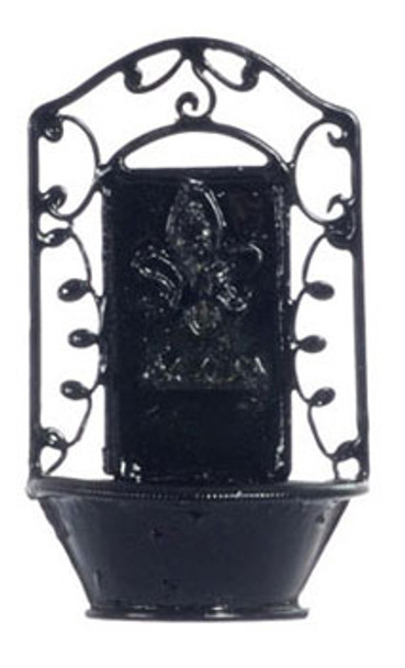 AZTEC - 1 Inch Scale Dollhouse Miniature - Water Fountain In Black (AZEIWF518) 717425555182