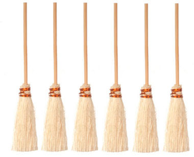 AZTEC - Brooms - 6 pieces - 1 Inch Scale Dollhouse Miniature (G6038) 715773603807