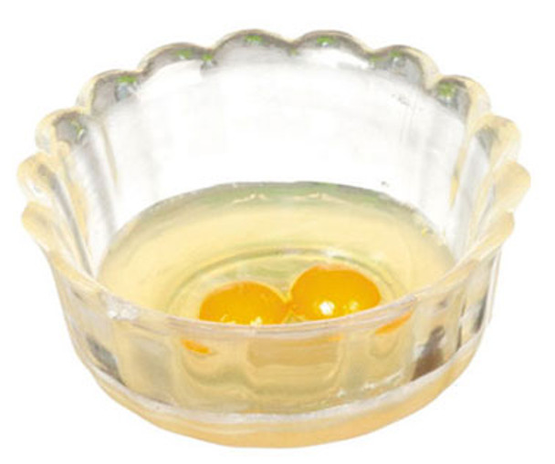 AZTEC - 1" Scale Bowl With Raw Eggs Dollhouse Miniature (G7285)