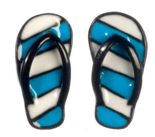 AZTEC - Blue Sandals - 1 Inch Scale Dollhouse Miniature (G7998) 717425579980