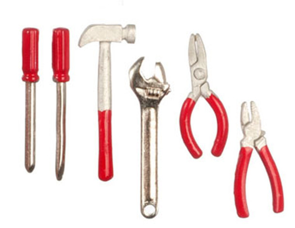 AZTEC - Tool Set- set of 6 - 1 Inch Scale Dollhouse Miniature (G8130) 717425681300