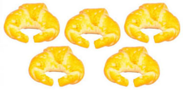 AZTEC - French Croissants- 5 pieces - 1 Inch Scale Dollhouse Miniature (G8391) 717425583918