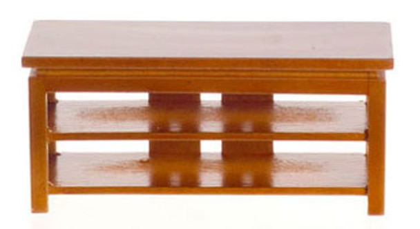 AZTEC - 1 Inch Scale Dollhouse Miniature Furniture - Tv Stand Walnut (AZT6778) 717425567789