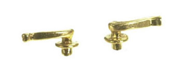 AZTEC - 1 Inch Scale Dollhouse Miniature - Victorian French Door Handles Set Of 2 (AZT8096) 717425580962