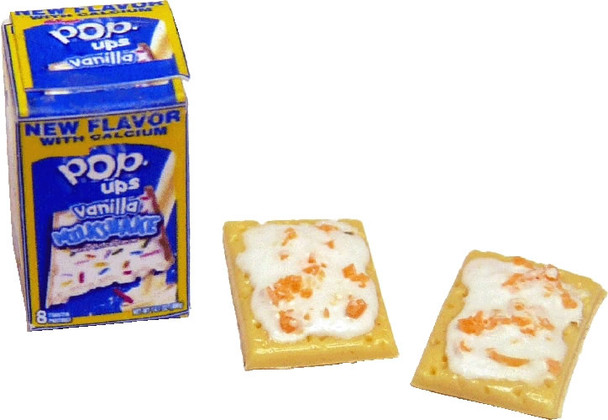 BRIGHT DELIGHTS 1" Scale Dollhouse Miniature Toaster Pastries and Box - Food K2658