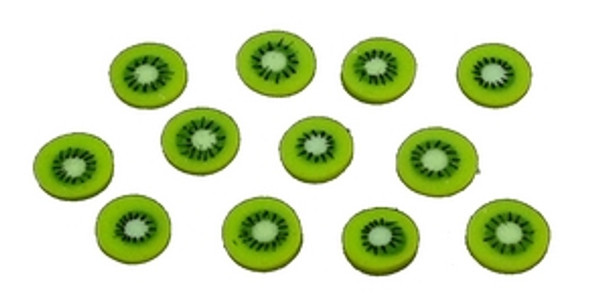 BRIGHT DELIGHTS 12 Kiwi Slices - 1 Inch Scale Miniature Food (P014)