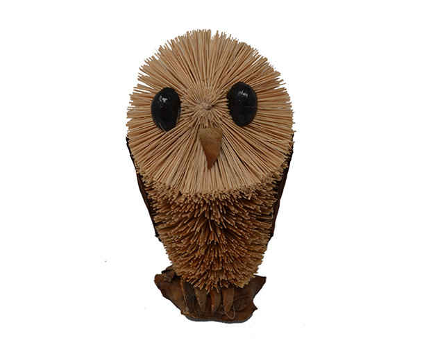 BRUSHART - Barn Owl Brush Figurine (BRUSH0115) 645194201422