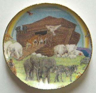 BY BARB - 1" Scale Dollhouse Miniature - Noah'S Ark Platter (CDD317)