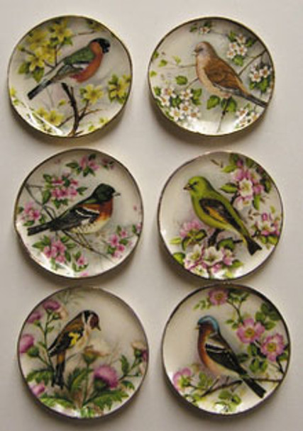 BY BARB - 1" Scale Dollhouse Miniature - Large Bird Platters (CDD513)