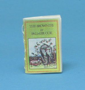 CARRUDUS - 1" Scale Dollhouse Miniature - The Brownies Readable Book, Antique Reproduction (1642)