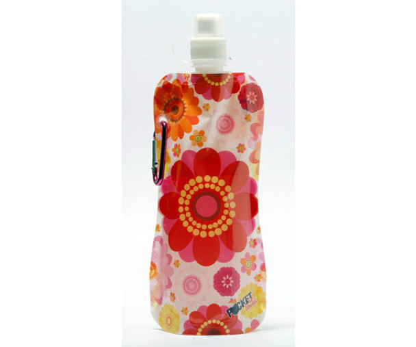 ZEE'S CREATIONS - Pocket Bottle - Multi Colored Flowers (CB1037) 817441010372