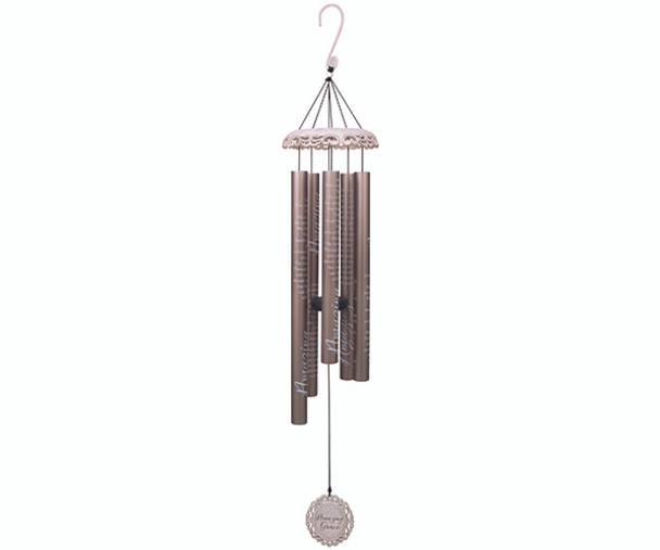 CARSON HOME ACCENTS - Amazing Grace 40 inch Vintage White Wind Chime (CHA62739) 096069627395