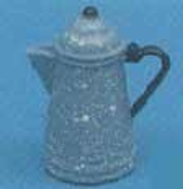 CHRYSNBON - 1 Inch Scale Dollhouse Miniature - Blue And White Coffee Pot (CB063) 749939400627