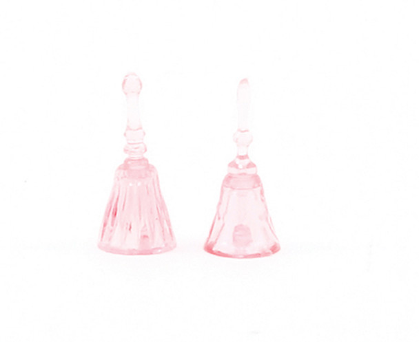 CHRYSNBON - 1 Inch Scale Dollhouse Miniature - Dinner Bells 2pc Pink (CB89P) 749939403659