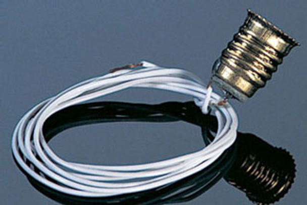 CIR-KIT - Hobby & Miniaturist's Lighting Screw-base Bulb Socket (white Wire) (CK1010-8A) 726121908017