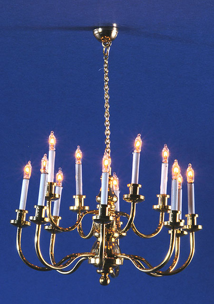CIR-KIT - 1 Inch Scale Dollhouse Miniature Lighting - 12-arm Grand Chandelier (CK3009)