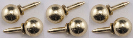 CLASSICS - 1" Scale Rounded Drawer Pull 6 Pack Brass Dollhouse Miniature (05702) 731851057027
