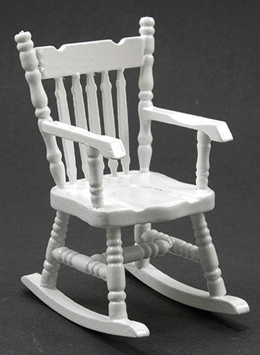 CLASSICS - 1 Inch Scale Dollhouse Miniature Living Room Furniture - Rocking Chair White (CLA10102) 731851101027