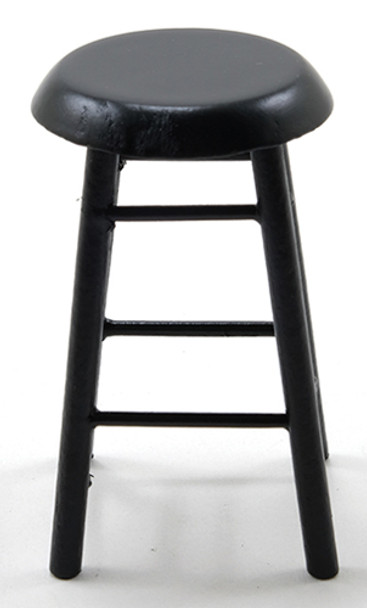 CLASSICS - 1" Scale Bar Stool 2 Inch Black Dollhouse Miniature (10594)