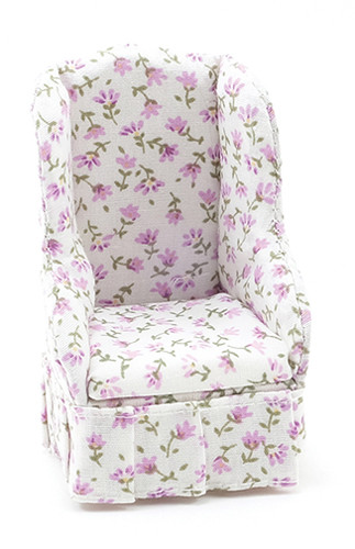 CLASSICS - 1 Inch Scale Dollhouse Miniature Living Room Furniture - Chair Beige Fabric (CLA10897) 731851108972