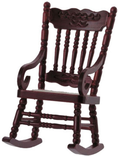 CLASSICS - Dollhouse Mahogany Gloucester Rocking Chair 1" Scale Dollhouse Miniature CLA10928 731851109283