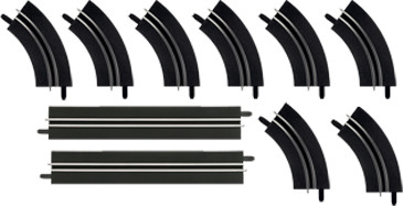 CARRERA - GO! (1:43 Scale) Single Lane Slot Car Race Track Pack (10 Pieces) (61657) 4007486616578
