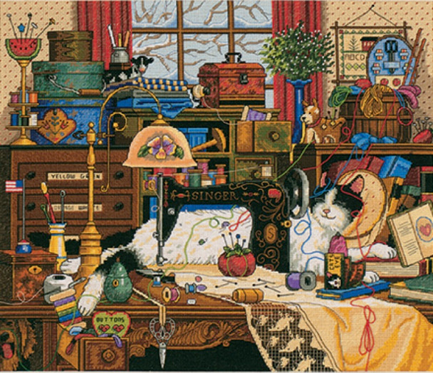 DIMENSIONS - Gold Collection Maggie The Messmaker Counted Cross Stitch Ki-14"x12" 18 count (3884) 088677038847