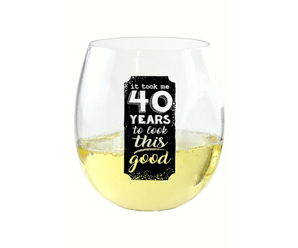 ZEE'S CREATIONS - It Took Me 40 Years EverDrinkware Wine Tumbler (ED1001-A4) 645194100145