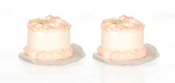 FALCON - Miniature Cake 2 pieces for 1/2" Scale Dollhouse Miniature (FCA3664SS)