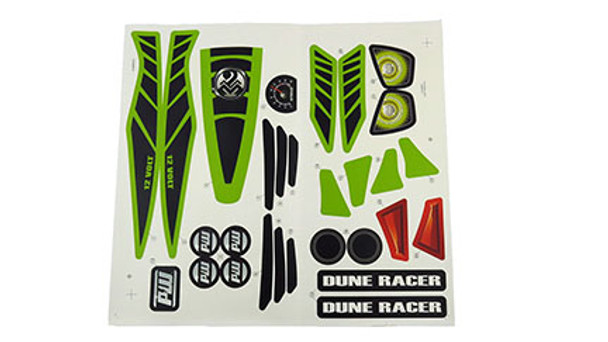 OakridgeStores.com | POWER WHEELS - 3900-5987 Green Label Sheet for Dune Racer FLR09