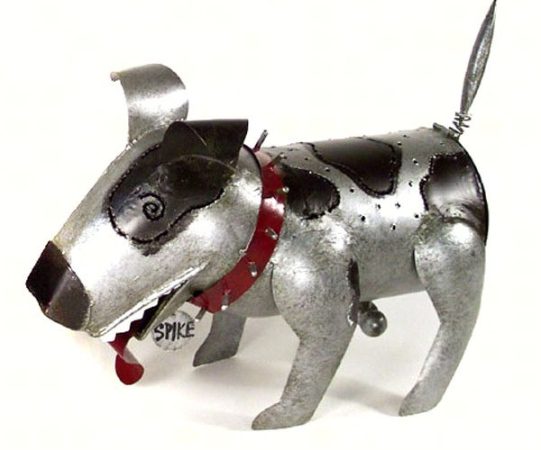 GIFT ESSENTIALS - Spike (Dog Shaped) Metal Lantern Small GEBLUEC632 804414916328