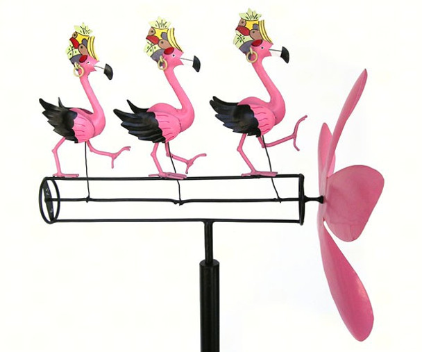 GIFT ESSENTIALS - Dancing Flamingo Whirligig Wind Spinner GEBLUEG110 804414020780