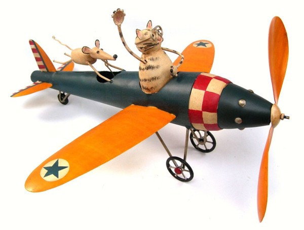 GIFT ESSENTIALS - Cat Aviator Whirligig GEBLUEG371 804414019210